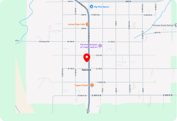 Map to Virtual Greens Fairview